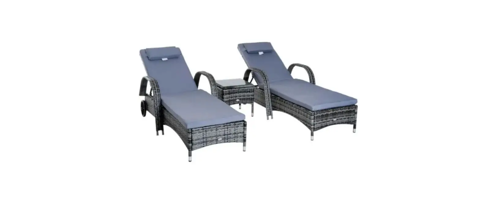 Outsunny 862-014 Rattan Sun Lounger Set Instructions Outsunny 862-014 Rattan Sun Lounger Set Instructions