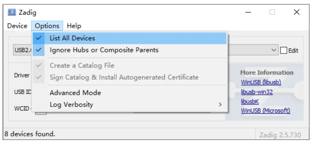 Use Zadig to Install Driver