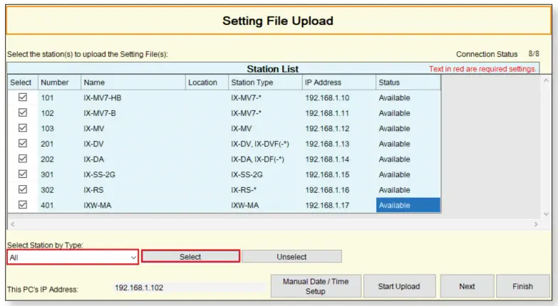Programming a New System to Include an IXW-MA