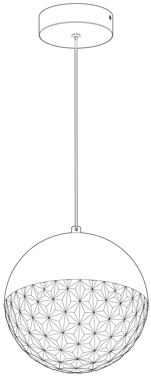 artika PDT CA5C HD2CR Carat 1 Light LED Pendant - fig