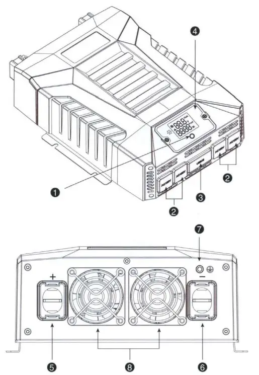 POWERDRIVE PWD2000P 2000W Power Inverter - Fig 1