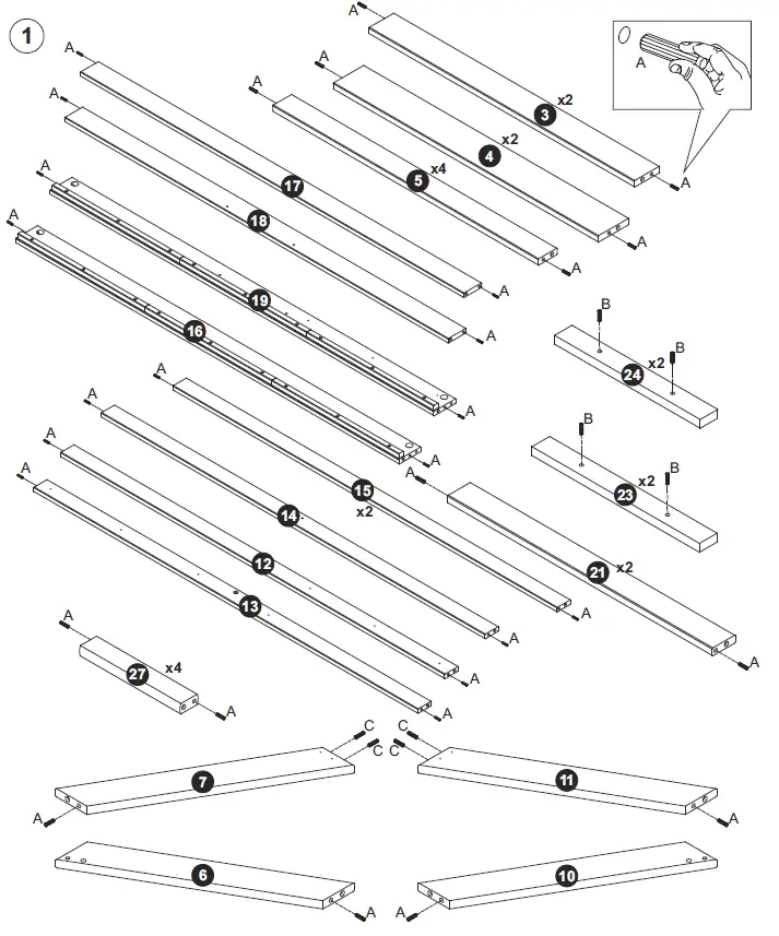 NAOMI HOME-78-Inch-L-x-45-Inch-Deer-Blind-Playhouse-Bunk-Bed-4