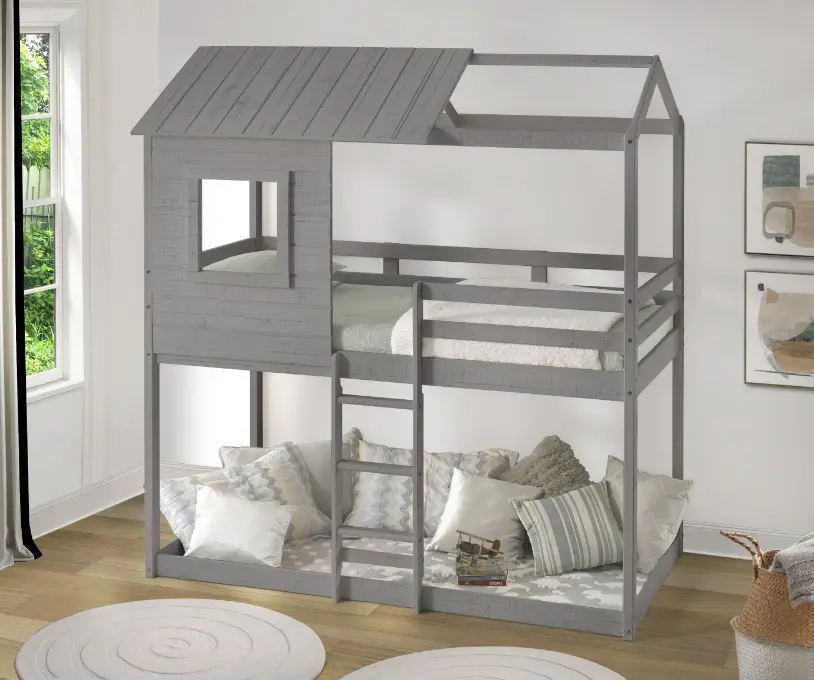NAOMI HOME-78-Inch-L-x-45-Inch-Deer-Blind-Playhouse-Bunk-Bed