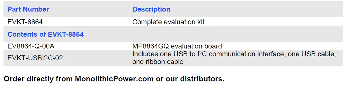 MPS EVKT-8864 MP8864 Evaluation Kit 13