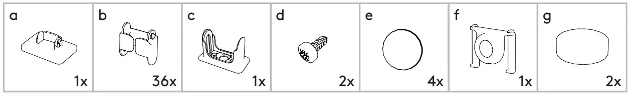 dataflex Addit 34.4691606010 Cable Guide Sit Stand - Parts