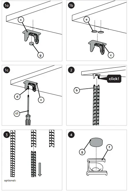 dataflex Addit 34.4691606010 Cable Guide Sit Stand - fig -