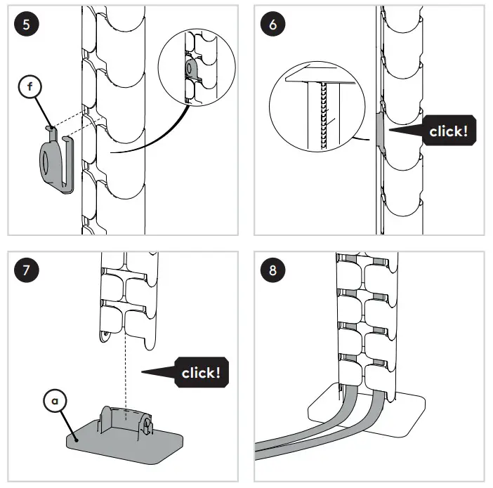 dataflex Addit 34.4691606010 Cable Guide Sit Stand - fig1