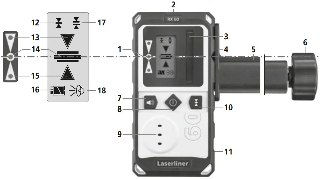 Laserliner RangeXtender 60 Multi Line Laser Receiver - laser receiver