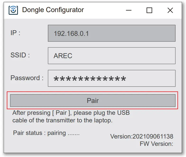Set-up the wireless projection