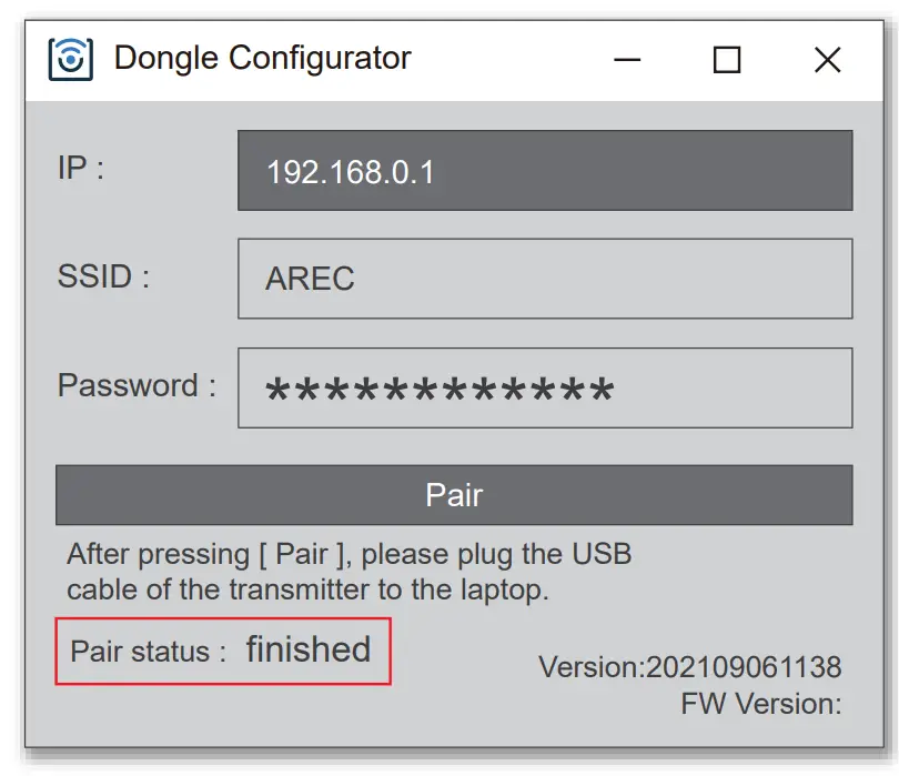 Set-up the wireless projection