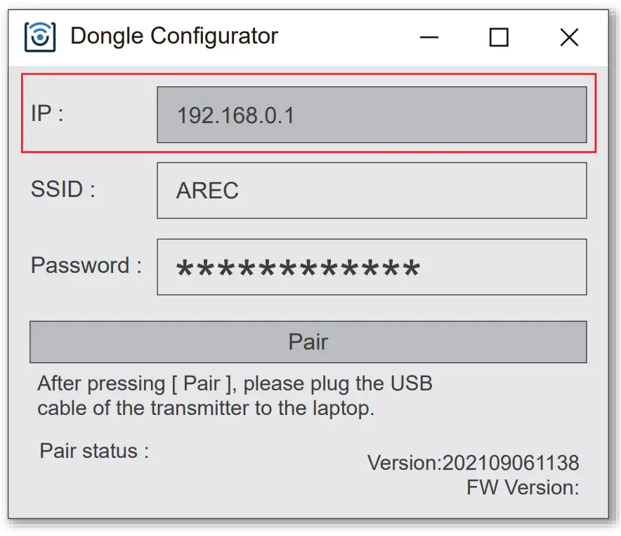 Set-up the wireless projection