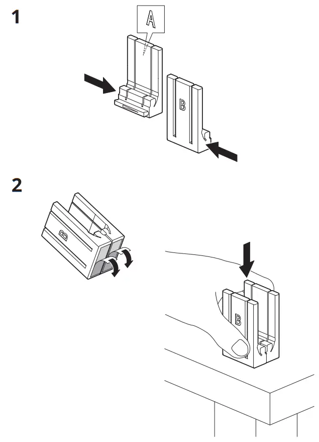 IKEA HORNVALLMO Block Out Pleated Blind White Top Down - Figure 3