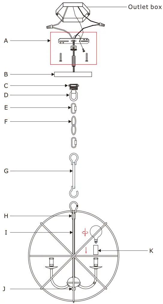CRYSTORAMA 9224 BK Solaris Five Light Mini Chandelier - INSTRUCTION 2