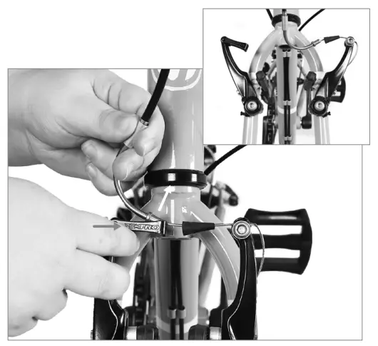 Remove front wheel packaging and unhook the front brake