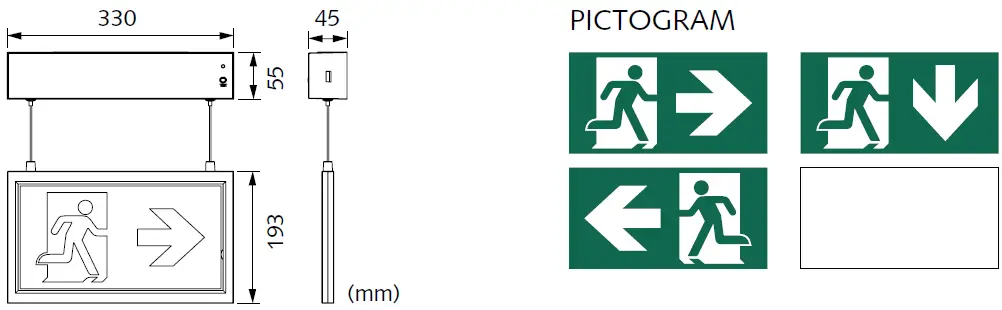 MALMBERGS ESA11 LED Emergency Exit Sign Hera 1
