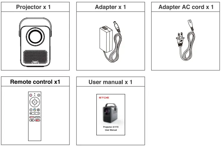 ETOE A1172 Mini Smart Projector - Projector