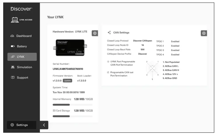 Discover Battery 950 0040 Lynk Lite Gateway -LYNK tab