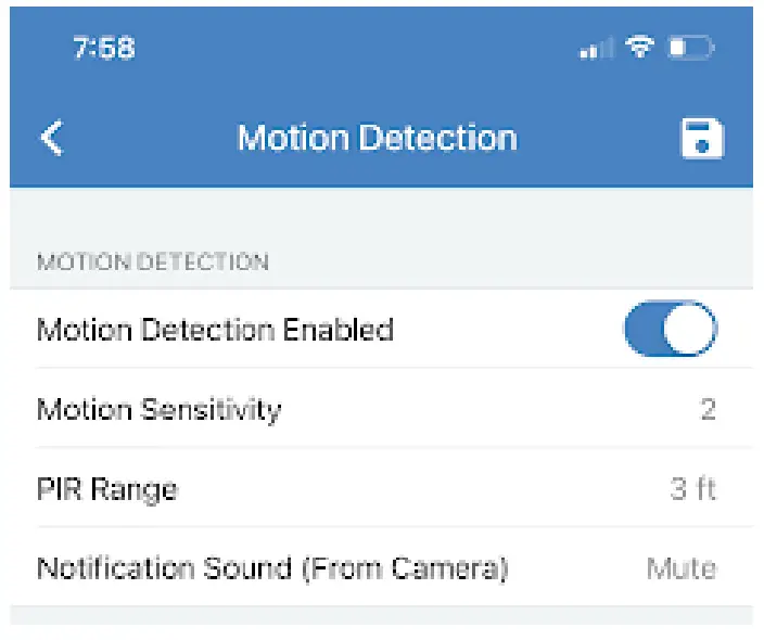 Motion Sensitivity
