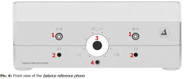 clearaudio Balance Reference Phono Power Supply - controls