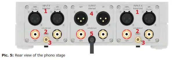 clearaudio Balance Reference Phono Power Supply - switch