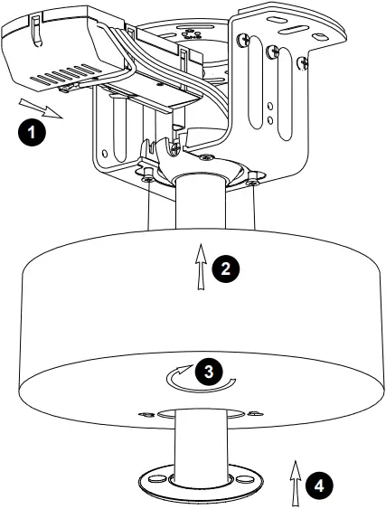 IHOMEadore A559401CB110V 8.7 Inch Bronze LED Indoor Ceiling Fan - b14