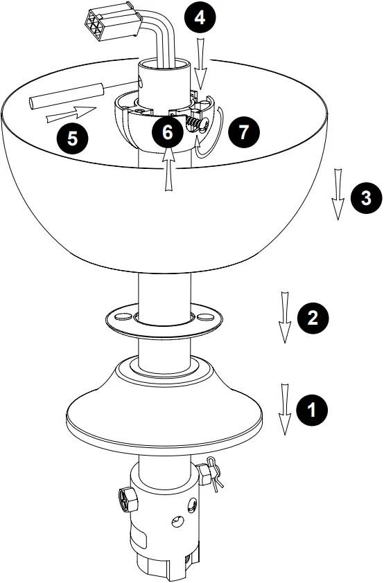 IHOMEadore A559401CB110V 8.7 Inch Bronze LED Indoor Ceiling Fan - b8