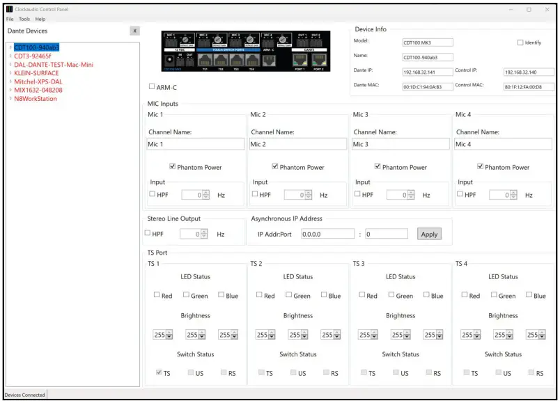 CLOCKAUDIO-Control-Panel-Windows-Application-FIG-1