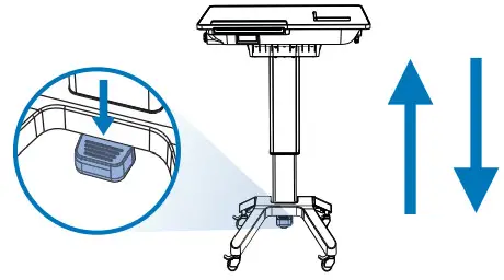 hovercam Pilot X S Wireless Digital Teaching Station - Adjusting Height
