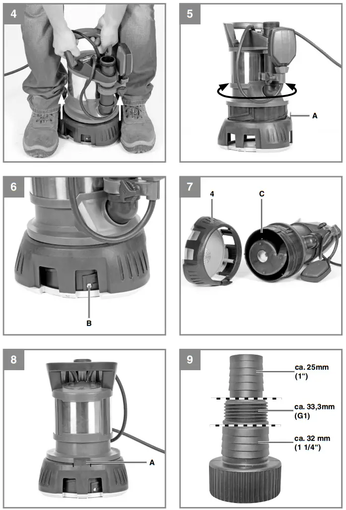 Einhell GE-DP 7330 L Dirty Water Pump - fig 3