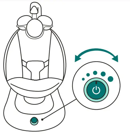 4moms 1048 Baby Rocker - RANGE OF MOTION SETTINGS