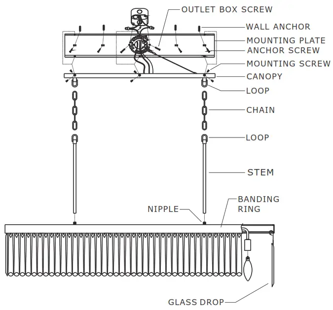 CRYSTORAMA EMO-5407-MG Emory 6-Light Modern Gold Chandelier - Overvew