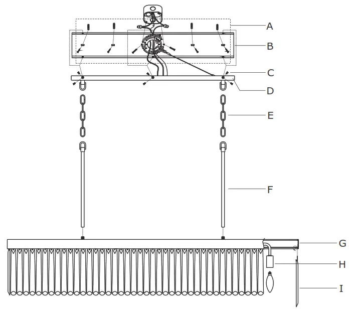 CRYSTORAMA EMO-5407-MG Emory 6-Light Modern Gold Chandelier - Overvew1