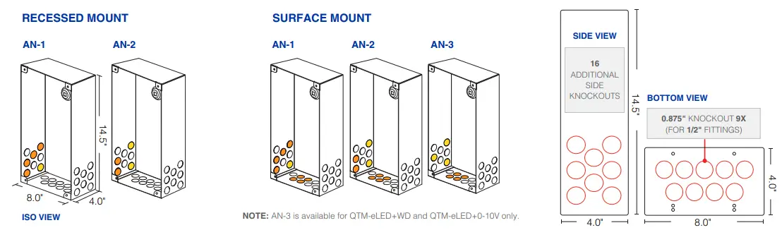 Q-TRAN QTM-eLED+WD-AN LED Power Supply - MOUNT
