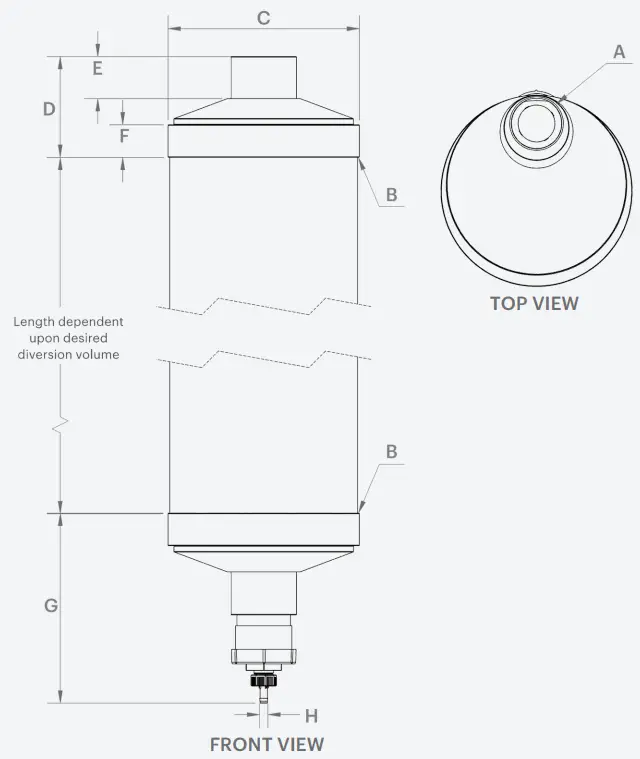 First Flush Post/Wall w/ 300mm Chamber