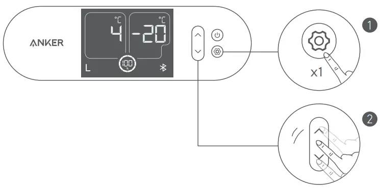 ANKER A17A2 EverFrost Powered Cooler 50 - Setting the Temperature
