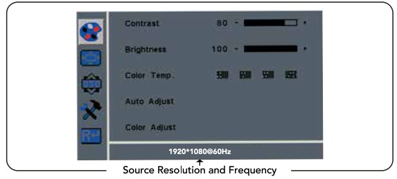 HYUNDAI HT24FOMBK01 24FOM Series Monitor - Front Panel Controls 1
