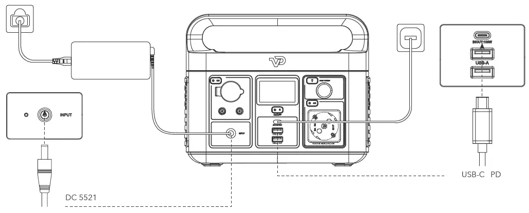 VIGORPOOL-LAKE-300-VP11-Portable-Power-Station-fig-8