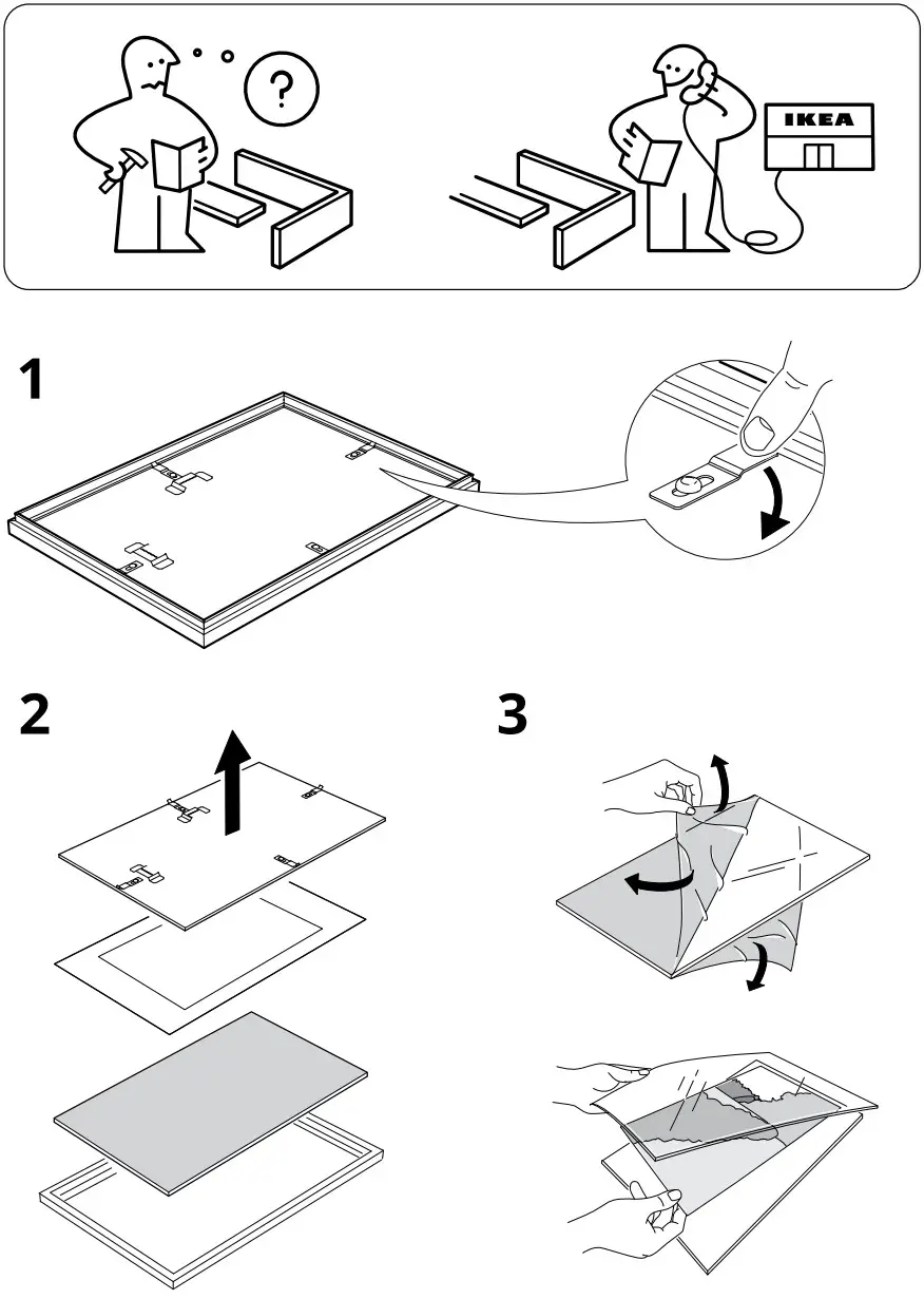 IKEA LOMVIKEN Frame Black 6191 cm - FIGURE 1