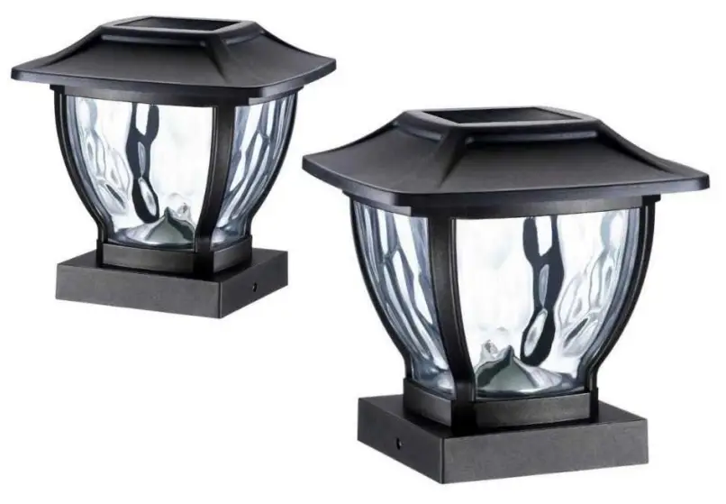 MAXSA-41481-Wave-Style-Metal-and-Glass-Post-Cap-Fence-and-Deck-Lights-fig-1