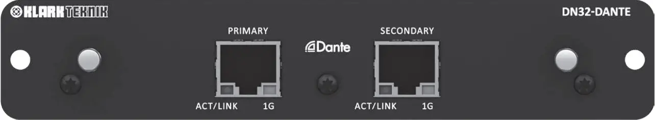 KLARK TEKNIK DN32-DANTE Expansion Module