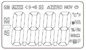 Pro sKit MT 1236 3 5 6 True RMS Multimeter - symbols