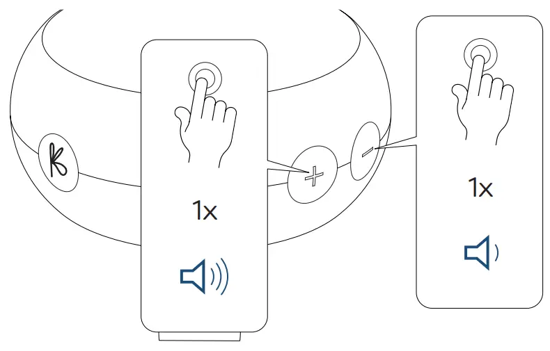 kreafunk ago 2 Fabric Black Speaker - Change volume