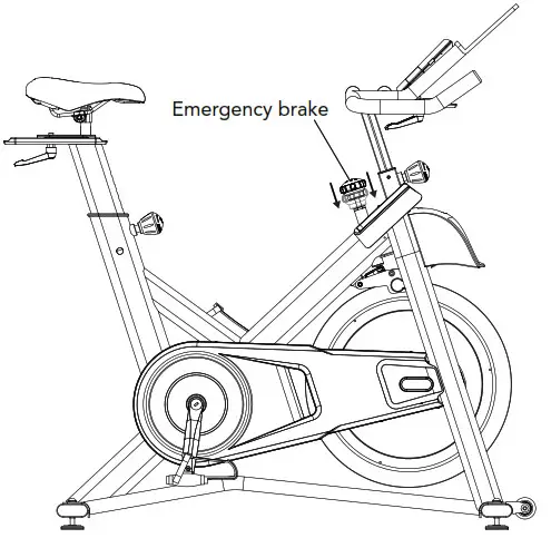 HORIZON Indoor Cycle Exercise Bike - Emergency brake