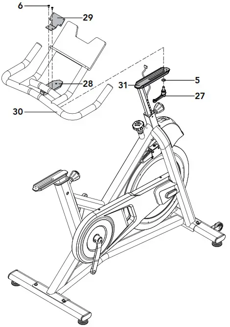 HORIZON Indoor Cycle Exercise Bike - assembly 4