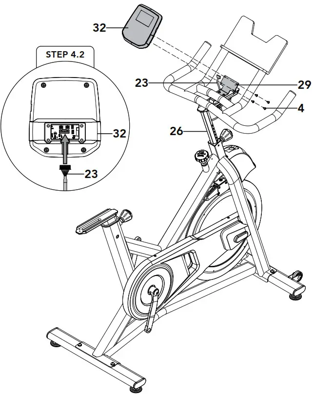 HORIZON Indoor Cycle Exercise Bike - assembly 5