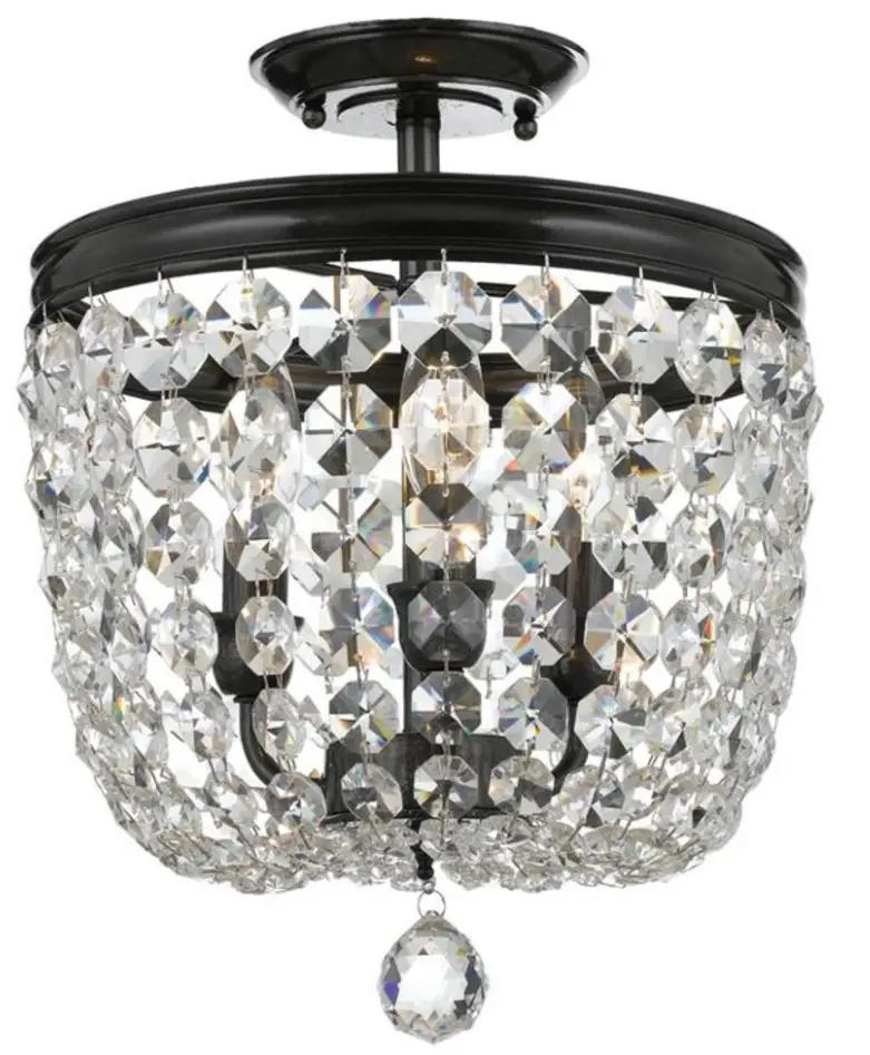 CRYSTORAMA 712-EB-CL-MWP Three Light Ceiling Mount