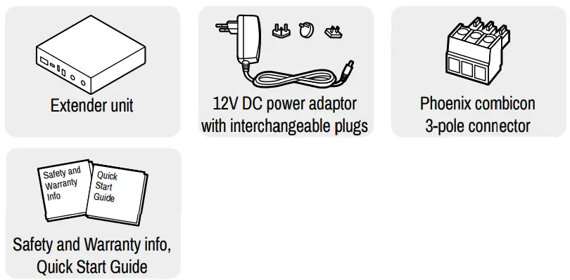 LIGHTWARE HDMI TPS TX87 Twisted Pair HDBaseT Extender - Box Contents