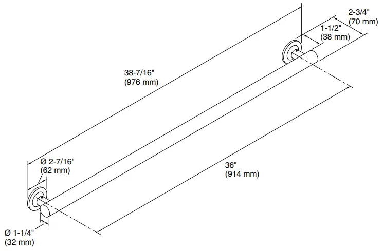 KOHLER-K-11895-Purist-36Inch-Grab-Bar-Owner-s-FIG 2