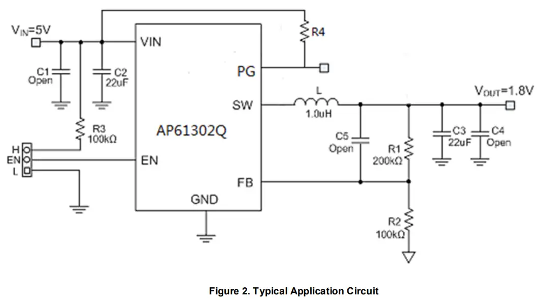 DIODES AP61302QZ6 EVM 2 3v To 5 5v Input 3a Synchronous Buck Converter - Board Schematic