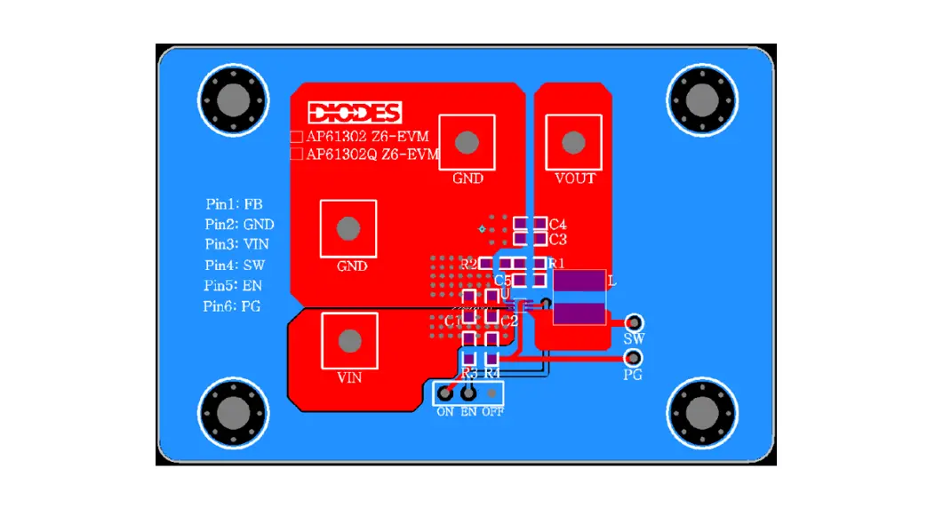 Diodes Ap61302qz6-evm 2.3v To 5.5v Input 3a Synchronous Buck Converter Owner's Manual